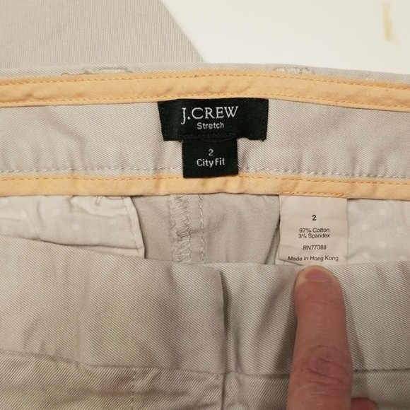 J Crew City Fit Capri Khakis - size 2 - Picture 2 of 8